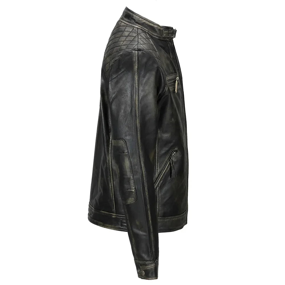 mens-black-distressed-lambskin-biker-jacket-side