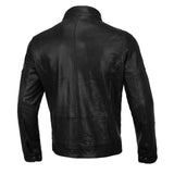 Men’s Classic Lambskin Leather Jacket with Detachable Hood