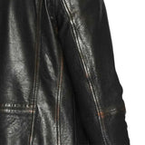 Men's Genuine Black Full Grain Cowhide Leather Jacket