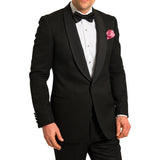 Black 2 Piece Dinner Suit with Shawl Collar