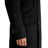Mens Black Wool Overcoat