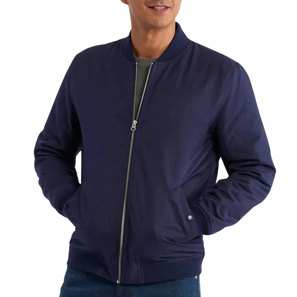 Lightweight Blue Bomber Jacket Mens