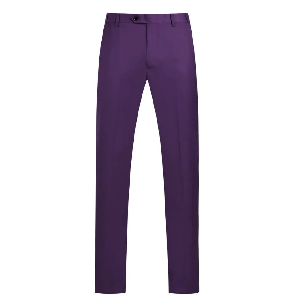 Slim fit Purple Men’s Three Piece Suit with Notch Lapel