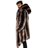 Arthur Men's Fur Chinchilla Hooded Long Coat in Tissavel French Fur