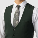 Men’s Three Piece Slim Fit Olive Green Suit