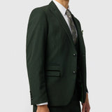 Men’s Three Piece Slim Fit Olive Green Suit