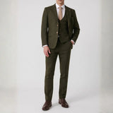 mens-olive-green-three-piece-suit
