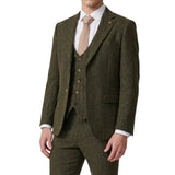 mens-olive-green-three-piece-tweed-suit