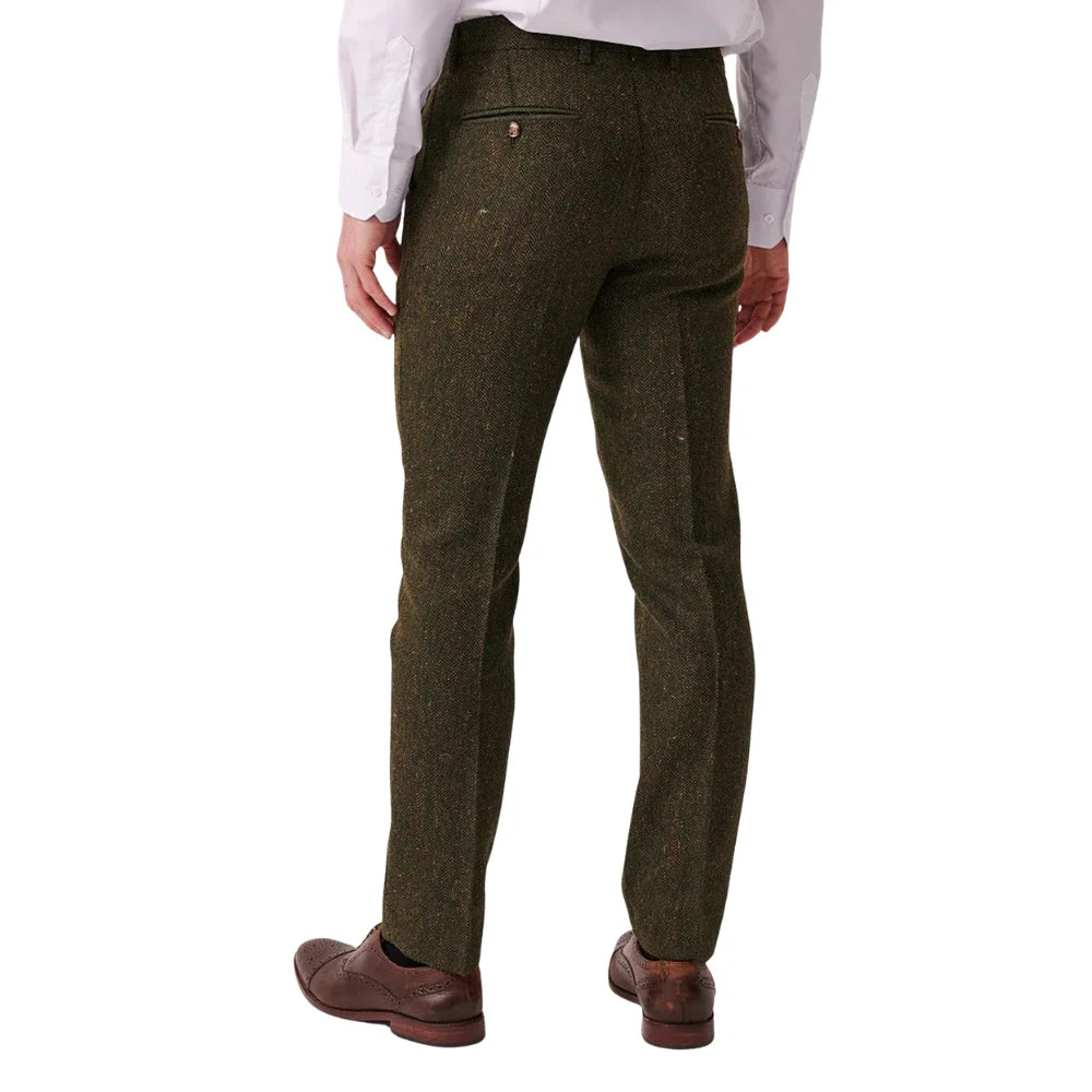 mens-olive-green-tweed-pant