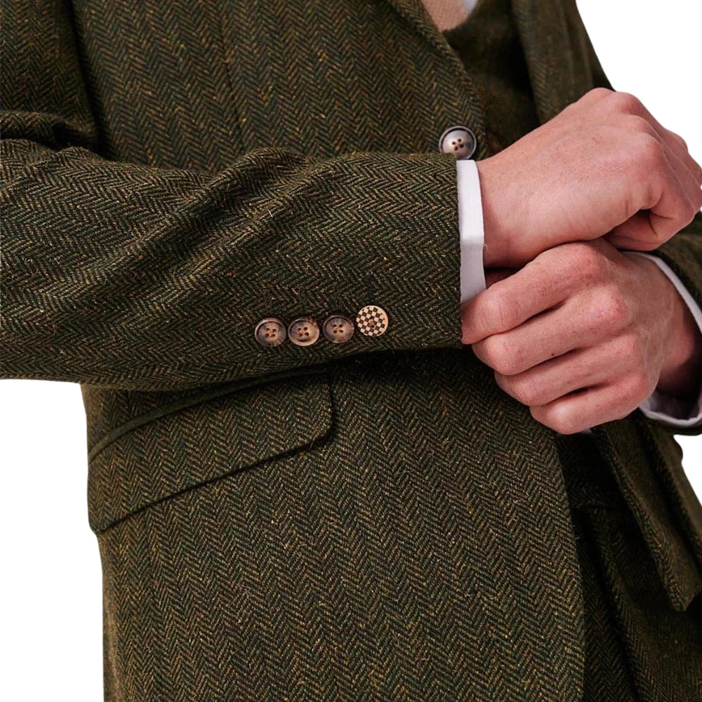 mens-olive-three-piece-tweed-suit
