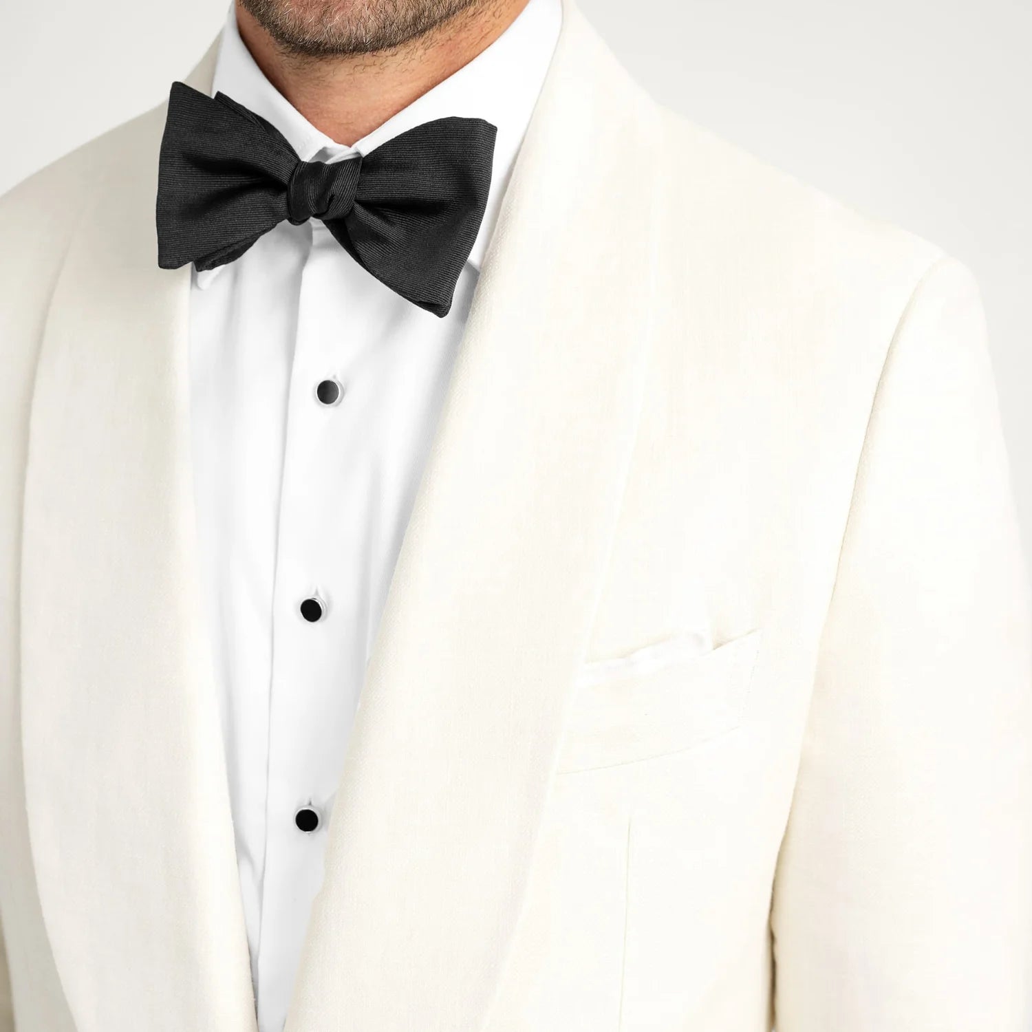 Mens Shawl Lapel Cream Linen Blend Dinner Jacket