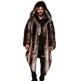 Arthur Men's Fur Chinchilla Hooded Long Coat in Tissavel French Fur