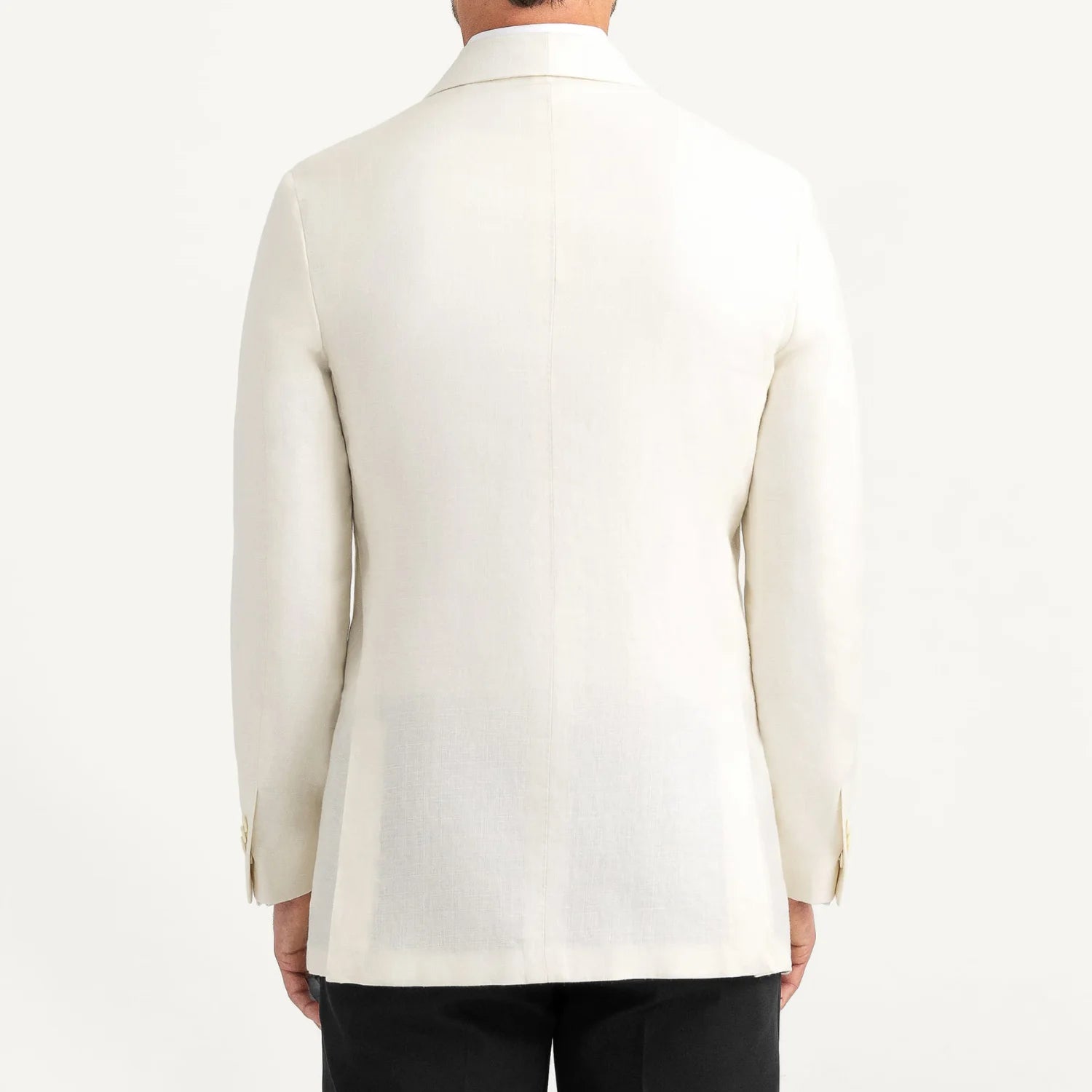 Mens Shawl Lapel Cream Linen Blend Dinner Jacket