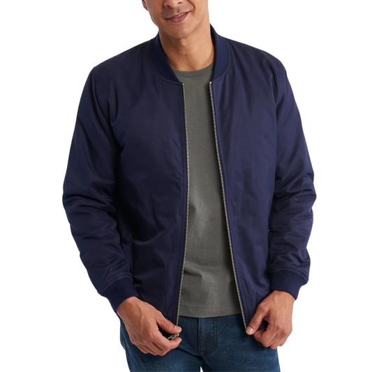 Lightweight Blue Bomber Jacket Mens
