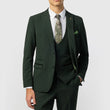 Men’s Three Piece Slim Fit Olive Green Suit