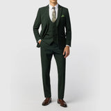Men’s Three Piece Slim Fit Olive Green Suit