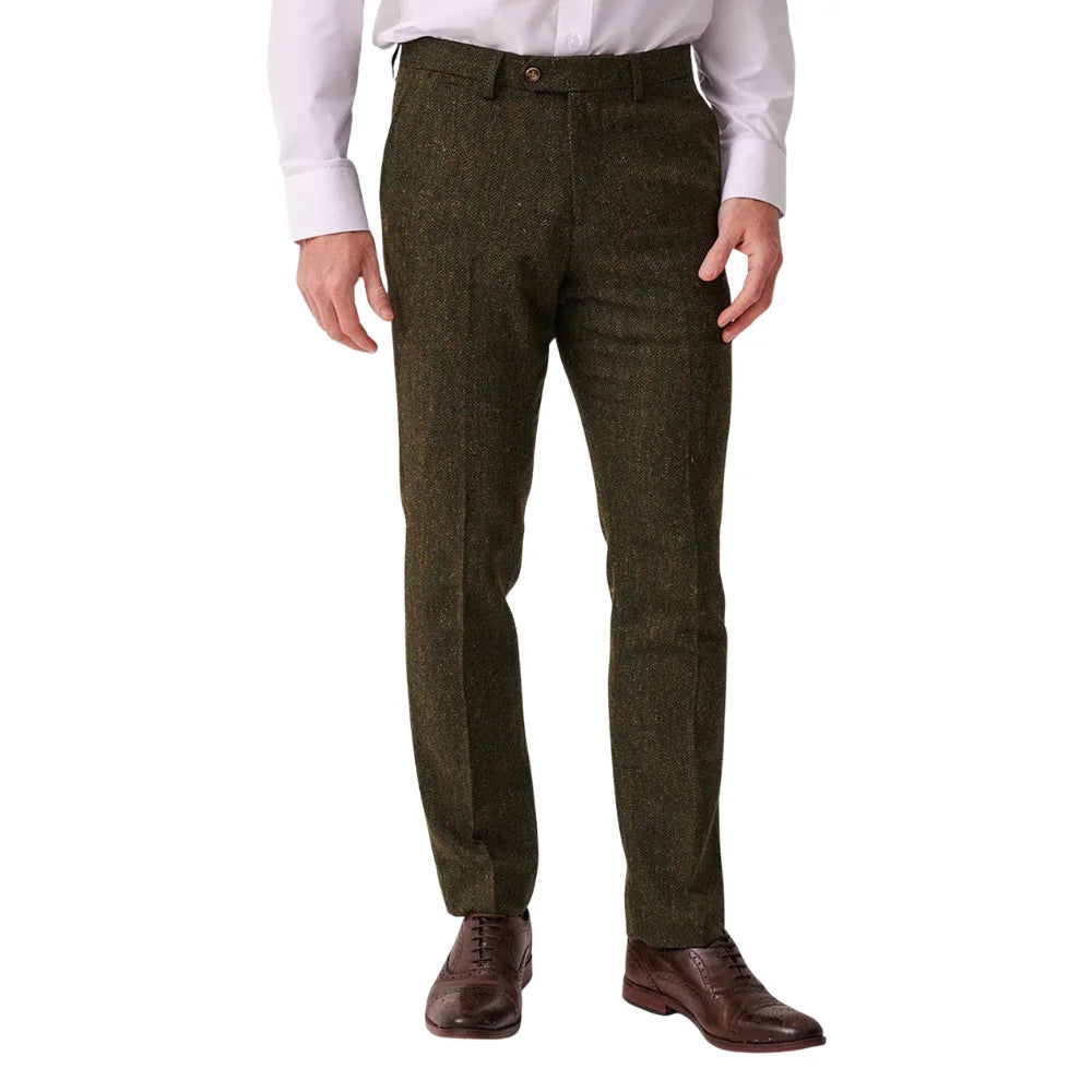 olive-green-tweed-pant