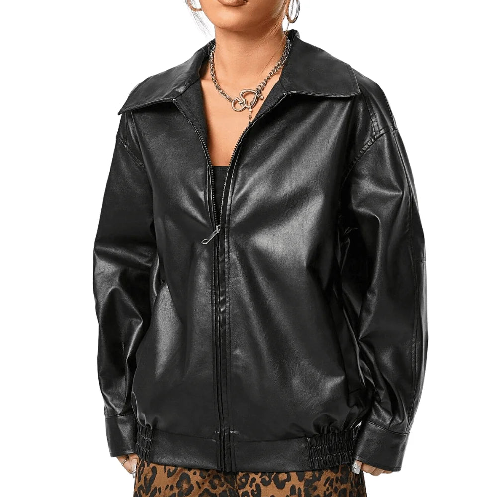 oversized-black-leather-bomber-jacket