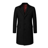 Thomas Shelby Long Wool Men's Black Overcoat