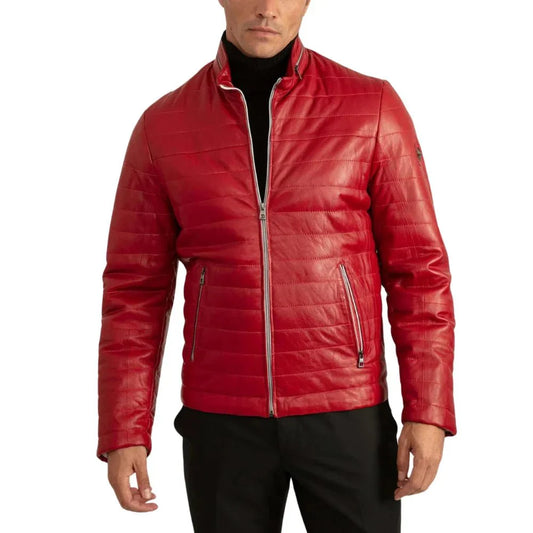 red-lambskin-puffer-leather-jacket