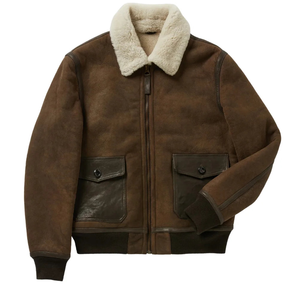 B3 RAF Aviator Flying Pilot Men’s Brown Jacket