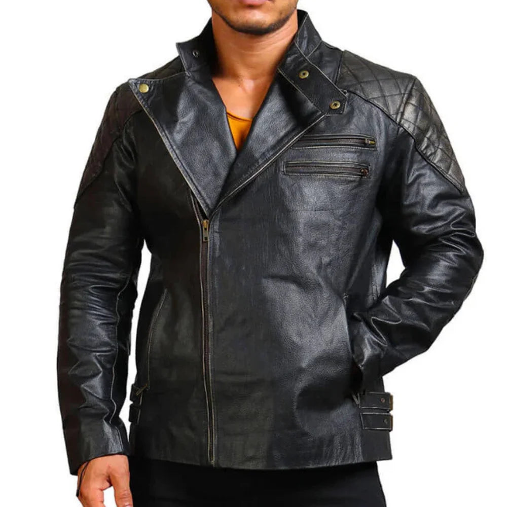 Men's Asymmetrical Bones and Skull Jacket