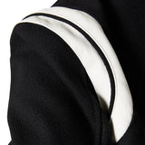 Mens White And Black Varsity Bomber Jacket