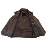 Men's Vintage Brown Leather Vest