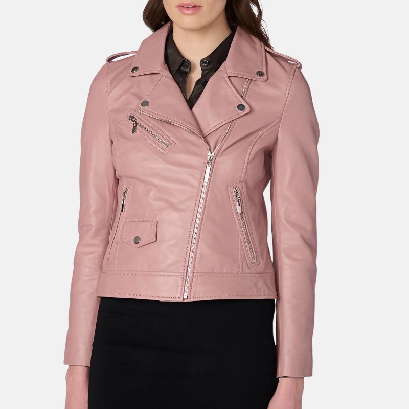 women-leather-pink-motorcycle-jacket