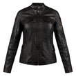 Susan Womens Black Leather Biker Jacket