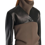 Women's Black Leather Bolero Jacket