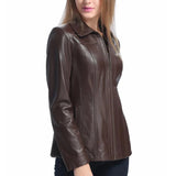 womens-brown-shirt-collar-jacket