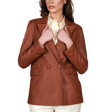 womens-double-breasted-tan-leather-blazer