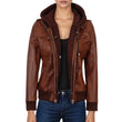 womens-hoded-brown-leather-jacket