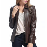 womens-leather-jacket-brown-shirt-collat