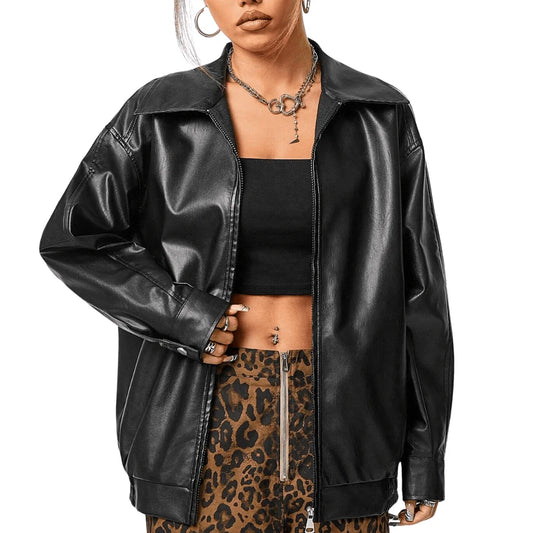 womens-oversized-black-leather-bomber-jacket