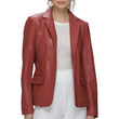 womens-red-leather-blazer-jacket