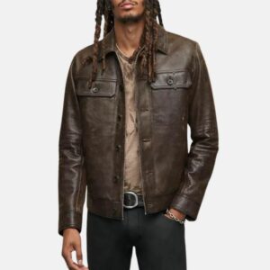 mens-dark-brown-trucker-jacket