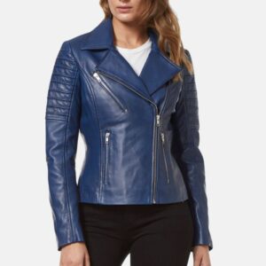 womens-blue-leather-biker-jacket