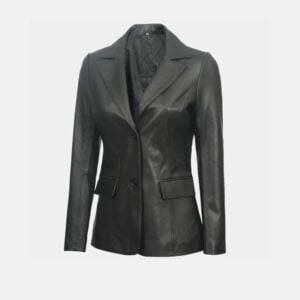 black-womens-leather-blazer