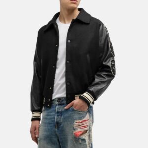 mens-black-bomber-jacket-with-college-patches