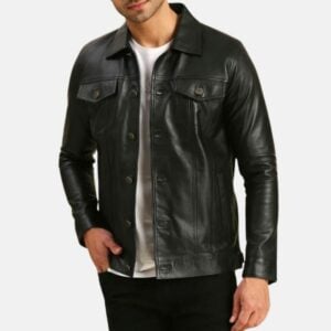black-leather-trucker-leather-jacket