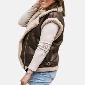 brown-faux-shearling-vest-for-