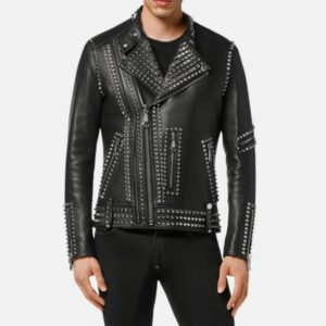 mens-black-leather-biker-studded-leather-jackets