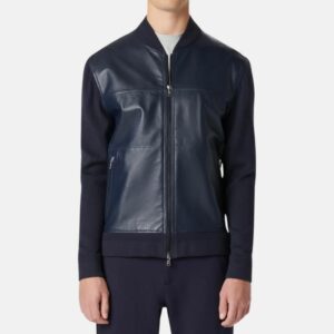 mens-navy-blue-leather-bomber-jacket
