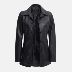 womens-black-long-leather-coat
