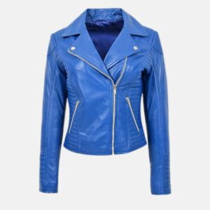 womens-blue-quilted-arms-leather-jacket