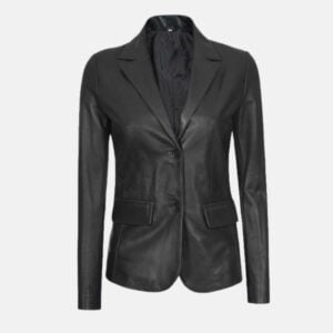two-button-black-leather-blazer-womens-