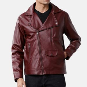 mens-deep-maroon-biker-leather-jacket