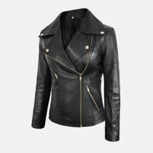 womens-black-biker-leather-jacket